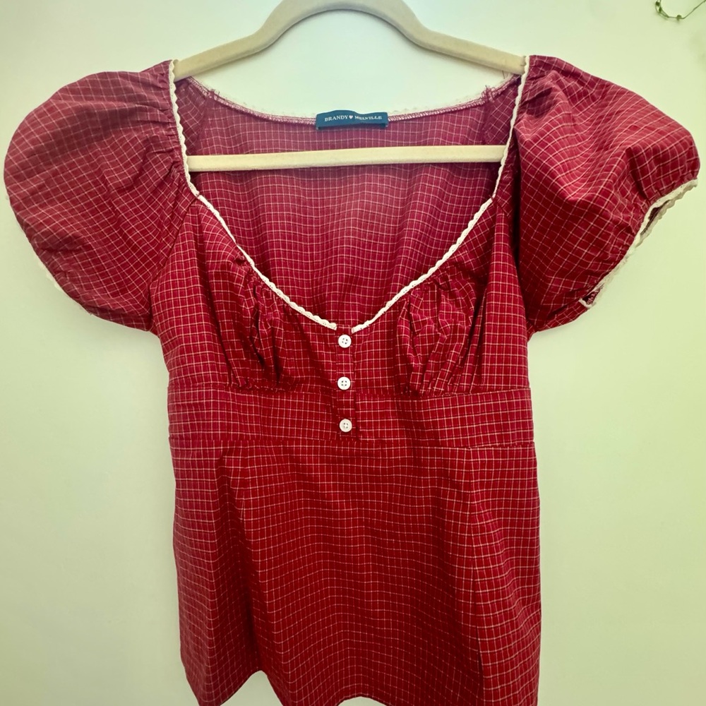 Brandy Melville Blair Plaid Top - Picture 3 of 7